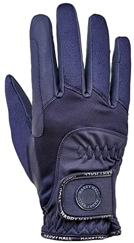 Harry Hall Fully Waterproof Horse Riding Gloves for Women & Men | Comfortable Easy Pull-On Equestrian Winter Autum Warm Gloves with Soft Brushed Lining Perfect for Wet Days | Navy Blue, Size: Medium