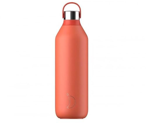 Chilly Serie 2 MAPLE RED 1000 ml Flasche aus BPA-freiem Edelstahl, wiederverwendbar.