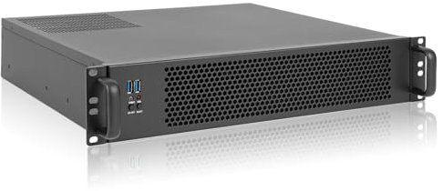 RackChoice MicroATX/Mini-ITX 2U Rackmount Server Chassis max 9x3.5 Bay / USB3.0 con adattatore 2.0 Supporto ATX PSU sia superiore che laterale Profondità di raffreddamento 45 cm