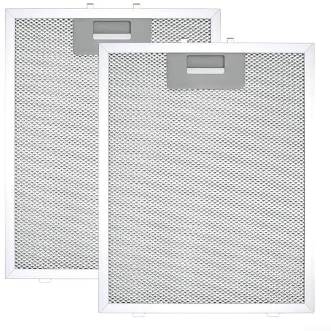 2 filtri antigrasso in metallo per cappa da cucina, 300 x 240 x 9 mm, filtri a rete per cappa aspirante da cucina