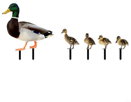 Outdoor Yard Duck Stake Decor Set Stockente Pfahl Dekoration Acryl Garten Rasen Ente Yard Schild