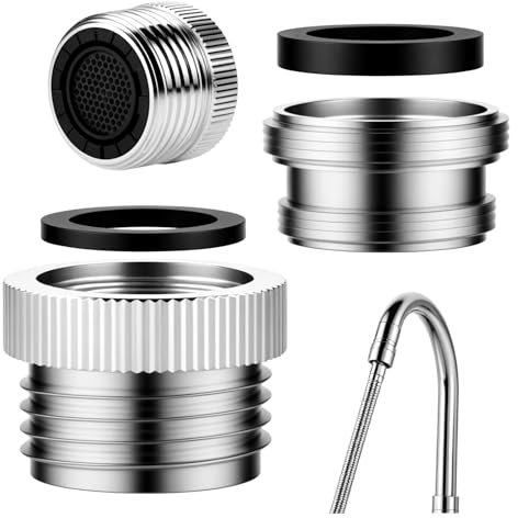 Tamis pour robinet avec aérateur, aérateur anti-calcaire high-tech, filtre sphérique avec aérateur sur laiton chromé, embout de tuyau d'évier de cuisine et de salle de bain