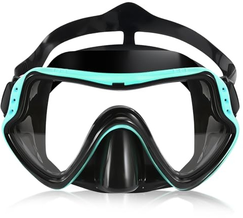 Masque Plongée Enfant, Lunettes Piscine Enfants 6-16 Ans pour Garçons Filles, Masque de Plongée avec Nez, 180°View HD Anti-Buée Anti-Fuite Lunette de Plongée pour Plongée, Snorkeling et Natation