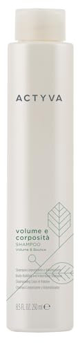 Actyva - Volume e Corposità Shampoo, per Capelli Fini ad Azione Volumizzante con Semi di Lino, Senza Siliconi - 250 ml