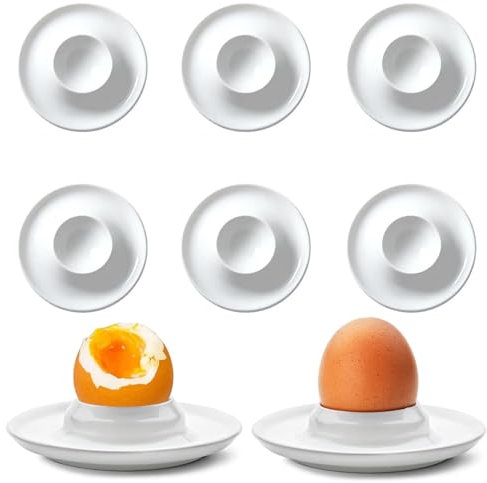 SinChic Portauova,6 PCS Porta Uova Portatile Portauova Creativo Uovo Tazze Titolari Bianco Piatti per Uova Vassoio Tazze Portauova Morbido per Casa Cucina Ristorante