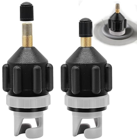 2 Stück Sup Zubehör, Adapter für SUP Pumpe und Kompressor, Stand Up Paddle Zubehör für Inflatable Boards, Schwarz, Material PA66