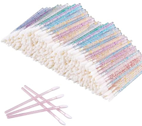 300 Pièces Pinceaux A Lèvres Jetables Cristal Pinceau à Lèvres Brosse à Lèvres Jetable Applicateur Pour Parfait Outil De Maquillage