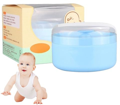 Babypuder Puderdosa Med Puff Kroppspuder Puff Applicator | Svampbehållare För Resan Hemsköta Nyblivna Föräldrar Barnskötare Badtid