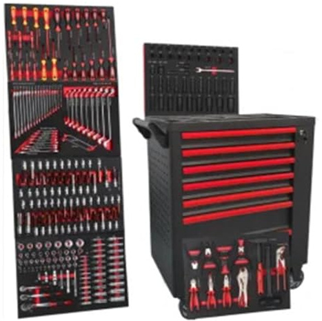 BMDFHJ 7 Drawers Tool Cart Heavy Duty Tool Trolley Workshop Tool Cabinet