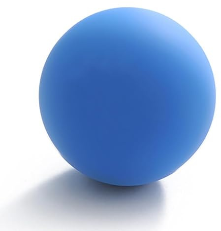 ZJchao Massageboll, Yoga-fasciaboll i Gummi för Muskelavslappning, med Bärbar Design för Helkroppsmassage, Kontorsresor Hemma (Blå)