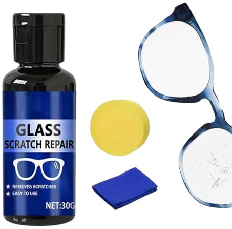 Brillen Kratzerentferner 30ml Flüssigkeit Zur Kratzerentfernung Und | Schnell Trocknende Brillenputzcreme für Brillen Autoscheiben Handy Display Uhr Kamera