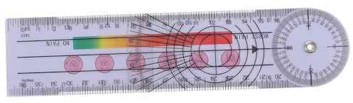 Hemobllo Winkelmesser Goniometer für Körpermessung Medizinisch Kompakt mit Kontrastreichem Lineal Multifunktionales Messwerkzeug für Orthopädie und Physiotherapie