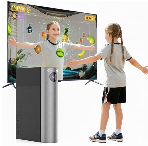 GREENTREEN Educational Motion Gaming Console for Kids: Plug & Play TV Video Game - Interactive Learning System for Coordination & Fitness - Gift for Boys Girls Ages 6+ (Black)