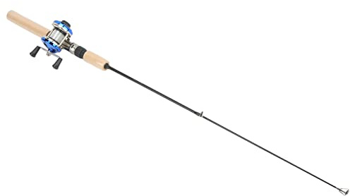 Alomejor A75L Kit de Caña de Pescar en Hielo, Juego de Caña de Pescar Portátil con Carrete de Metal de 75 Cm, Incluye Flotadores, Ganchos, Colgantes de Cobre y Bolsa de Almacenamiento para Adultos