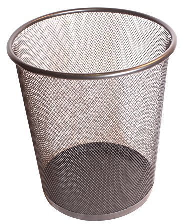 West5Products Contemporary Black Metal Mesh Desk Waste Paper Bin h28cm