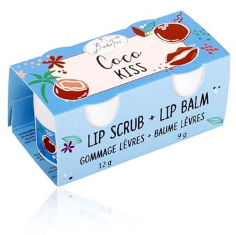 BadeFee Lippenpflege Duo Kiss – Peeling & Balsam für rundum gepflegte Lippen, made in Germany (15ml & 10ml, Coco Kiss)