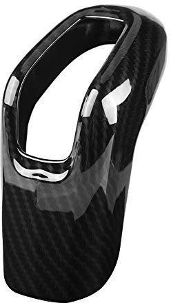 Fydun Schaltknäufe Abdeckung Auto Schaltknauf Rahmenabdeckung Trim ABS Kohlefaser Stil Gear Knob Cover Autoinnenraum Dekoration für Rover Sport 2014-2017