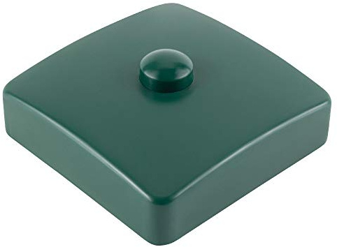 9 x Pfostenkappe eckig 91 x 91 mm grün Kunststoff – wetterfeste Abdeckkappe für Vierkantpfosten, UV-beständig, langlebiger Pfostenabschluss für Zaun und Garten