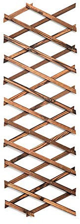 CALIDAKA Enrejado de madera expandible para plantas, enrejado de jardín para escalada, colgar plantas de madera, soporte de valla para enredaderas, flores, decoración de pared para patio y jardín