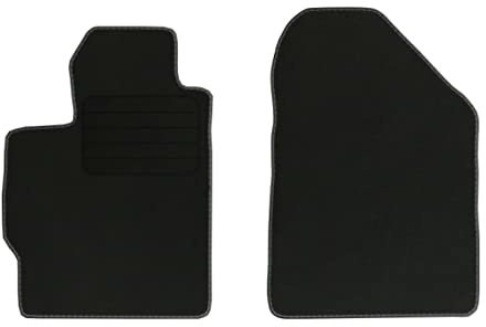 Veloursfussmatten für Toyota Yaris II Bj. 2005-2010 Basic VORNE Automatten Velourmatten Mit Absatzschoner Passform Neu