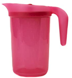 Tupperware Aloha Picknick-Kanne 2,0 L Pastellrot mit Deckel Wasser Saft Kanne