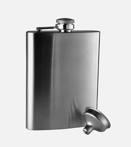 HOT BARGAINS Large Hip Flask 18oz / 532ml Stainless Steel with Funnel Pocket Whiskey Flask with Handy for Climbing Camping Bar Party for Men Women