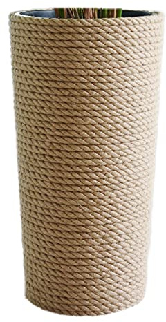 KORAD Pot de Fleurs 22 cm Hauteur 38 cm Style Boho, série Eco-Natural, sans Trous de Drainage, Ficelle de Jute tressée, Panier à Herbe, Juta, ETNO