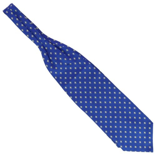 Tony & Paul. Foulard Ascot. Fleurs de Lys - BOURBON, Soie. - Motifs - FABRIQUE EN ITALIE.