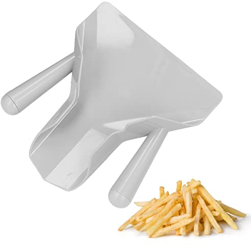 Bratschaufel, Pommes-Frites-Schaufel, lebensmittelechter Kunststoff, Doppelgriff, multifunktional für Popcorn, Nüsse und Eisbonbons