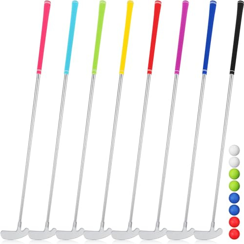 Gemscream 8 Pack Golf putters for Men and Women Detachable Golf Grip Two Way Kids Golf Putter with 8 Golf Balls Putter Bulk for Right Left Handed Golfers Golf Clubs Set for Junior Adults(35 inch)