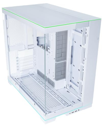 Lian Li O11D EVO RGB E-ATX Gaming Dual Chamber case - ARGB Lighting Strips - Up to 420mm Radiator - Cable Management - Front and Side Tempered Glass Panels - Reversible Chassis (O11DERGBW.US)