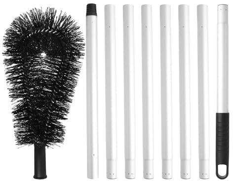 Gutter Cleaning Brush - Easily Clean Brush, Remove Roof Branches | Portable Gutter Cleaning Brush Roof Tool with Splice Extension Pole, Multipurpose Cleaner User Friendly Cleaning Tool