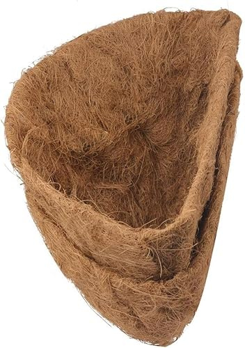 TINGMEIBESTLY TINGMEI Half Round Coco Liner, Coco Liner for Hanging Basket Wall Flower Basket, Coconut Fiber Planter Liners for Garden Planter Flowers Pots (14 Inch (35CM))