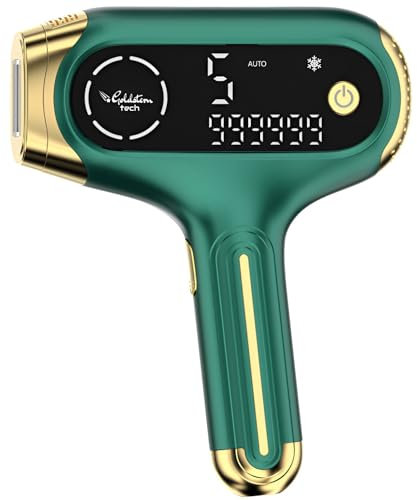 IPL Haarentfernungsgerät mit 5 Intensitätsstufen, 999.999 Blitzen, Eis-Kühlung & LED-Display, Schmerzfreie Haarentfernung für Gesicht und Körper, Lang anhaltende Ergebnisse