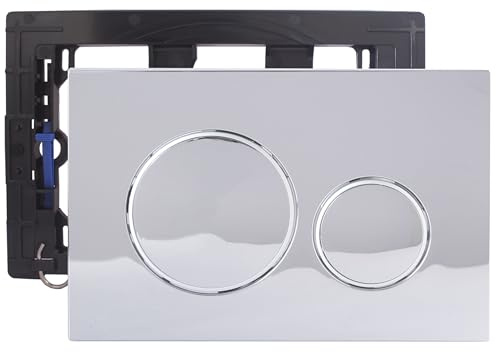 Dual Flush Actuator Plate Compatible with Geberit Wall Hung Toilet Tank Systems Mirror Surface Toilet Flush Valve Plate Sigma20 115.778.KJ.1, Bright Silver