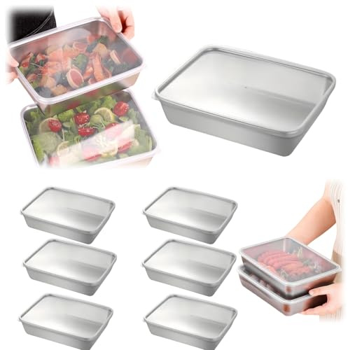 maison culte Boîtes de conservation des aliments Lot de 6/12/18 Boite Alimentaire Hermétique avec Couvercles Boite de Alimentaire en Inox Petite Boîte Inox pour le Travail, École, Voyager