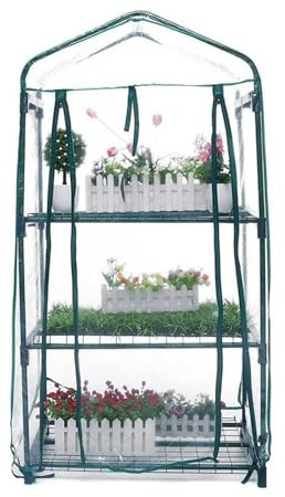 Invernadero Pequeño - Invernadero De Jardín De 3/4 Niveles con Ruedas