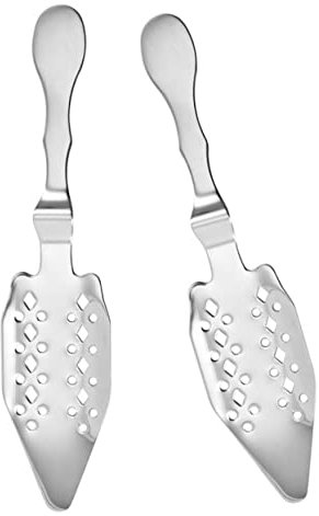 IMIKEYA Cuchara De Absenta Hueca De Acero Inoxidable 304, Juego De 2 Piezas, Para Filtrado De Azúcar y Hielo, Multifunción, Para Barra o Fuente De Absenta