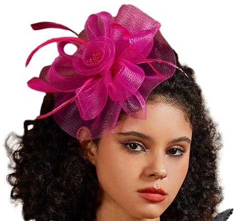 WASTEBIN Fascinators Hüte 20er 50er Jahre Pillbox Cocktail Tea Party Kopfbedeckung Haarnadel Stirnband Haarspange Blumenkopfschmuck