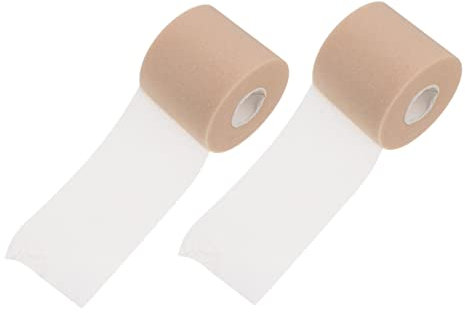 minkissy Stoßfestes Schwamm Sportverband 2 Rollen 20m x 6cm Hautfarben Sportbandage Für Knöchel Handgelenk Knie Elastische Stützbandage Für Fußball Basketball Yoga Sportverletzungen