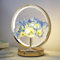 Hortensias Decoración Flor Lámpara táctil Lámpara de Mesa Recargable Lámpara de Mesa Inalámbrica 3 Vías Regulable Pequeñas Lámparas de Noche para Sala de Estar Oficina Decoración del Hogar Regalos de