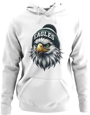 Knut Fashion & Streetwear huvtröja för män, amerikansk fotboll för män, huvtröja med huva, outfit, pullover, klädstorlekar XS-5XL, Vit, 5XL