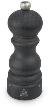 PEUGEOT - Moulin à Sel Paris u'Select 15 cm - 6 Réglages de Moutures - Innovation Sel Glace, Mécanisme Zirlion - En Bois Labellisé PEFC - Fabrication Française - Coloris Graphite