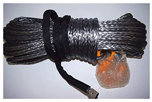 Cuerda de cables de 12 mm * 30M Cuerda de cabrestante gris, cuerda sintética 4x4, coche de cuerda de remolque for pequeños cabrestantes recuperación