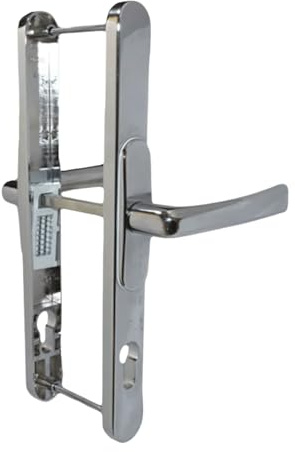 UPVCSTORE Universal Flexi UPVC Door Handle Set – Fully Adjustable PZ Centres (59mm to 96mm) – Replacement Repair Door Handle for uPVC & Composite Doors (Chrome)