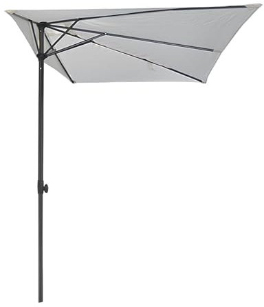GUOGLZ Half Parasol 250cm*130cm, Balcony Umbrella, Polyester Adjustable Height, Sun Shelter(White)