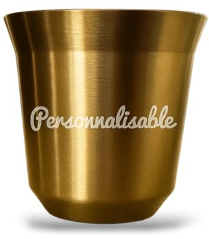 Tasse personnalisable à Café Expresso Inox - Fête des pères (Or, 80ml)