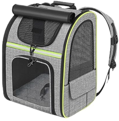 Hundetrage Rucksack,Hundetransporter Rucksack | Faltbare Atmungsaktive Haustiertasche geeignet für Motorrad, Auto, Straßenreisen, Fahrrad Fahren und Outdoor-Aktivitäten