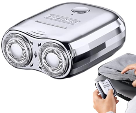 Afetiadora Eléctrica Para Hombres | Pequeña Afeitadora Sin Cable Portátil para Hombre | Recargable Sin Cable Uso Húmedo y, Recortador de Barba Compacto para un Afeitado