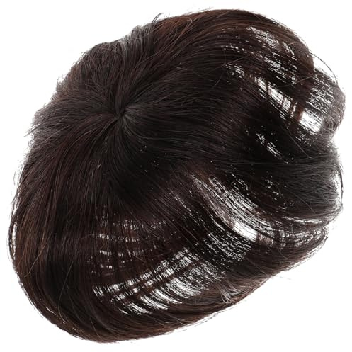 Homoyoyo Haarteil Oberkopf Glatt Clip Haarteil Frauen Dünner Werdendem Haar Graue Haare Abdeckend Braun 15cm